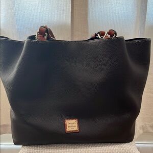Dooney & Bourke Dark Brown Tmorrow Pebbled Leather Flynn Tote Bag